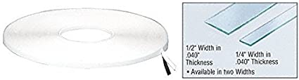 CR Laurence Acrylic Very Hi-Bond Transparent Adhesive Tape, 108' Length x 1/4" Width, 0.040" Thick, Clear