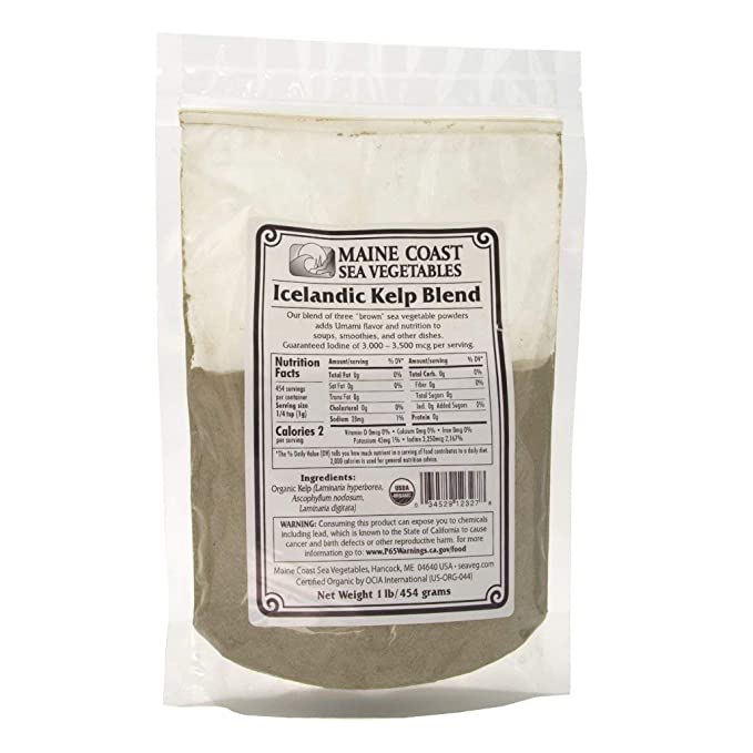 Kelp Powder "Icelandic Kelp Blend" | 1 Pound | Organic Seaweed Powder | Maine Coast Sea Vegetables