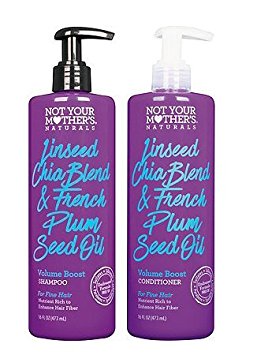 Not Your Mothers Naturals Linseed Chia Blend & French Plum Seed Oil Volume Boost Shampoo & Conditioner Set of 2