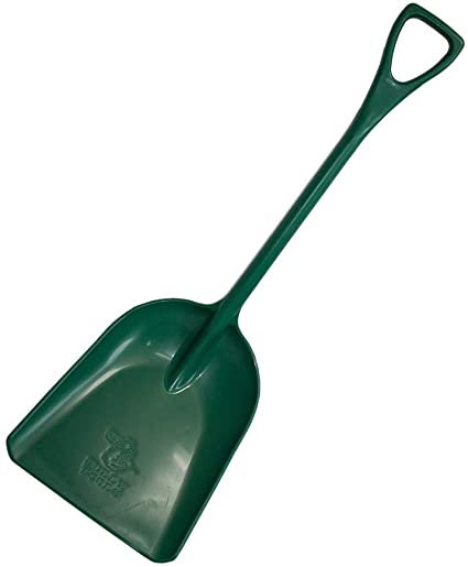 Bully Tools 92803 42" 100% Poly Scoop Shovel with D-Grip Handle (Green)