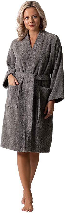 Luxurious Turkish Terry Kimono Collar Super-Soft Terry Absorbent Bathrobes for Women