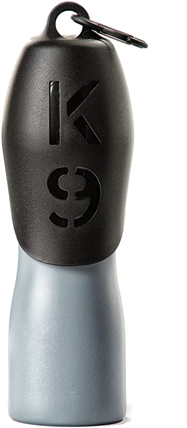 H2O4K9 Stainless Steel K9 Water Bottle (25oz, Matte Gray)