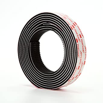 3M Dual Lock Reclosable Fasteners Heavy Duty Industrial Use Black TB3550 1" x 10 ft Mated Strip Indoor/Outdoor Use Great for Metal, Glass, Acrylic, PC, ABS