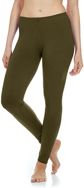 Thermajane Women's Ultra Soft Thermal Underwear Pants Fleece Lined Bottoms Long John Leggings