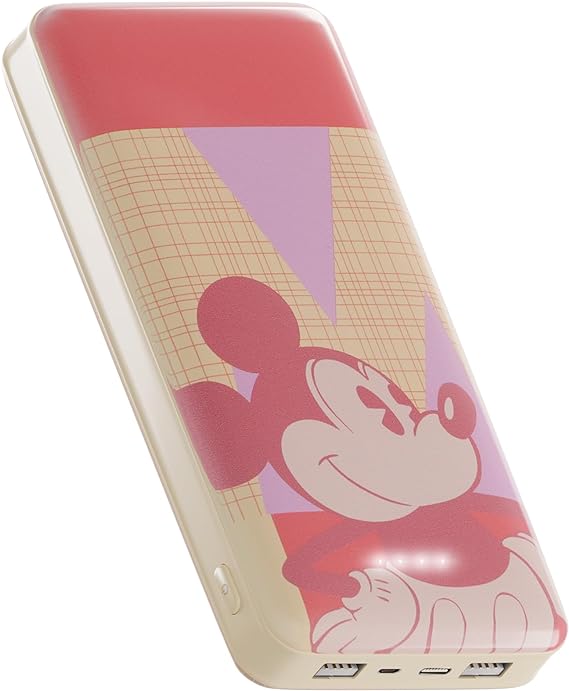 Disney Mickey Mouse and Friends 10,000Mah Power Bank- Universally Compatible Portable Phone Charger Battery Pack w/USB Charging Port Gifts for Women, Men, Teens and All Fans of Mickey Mouse