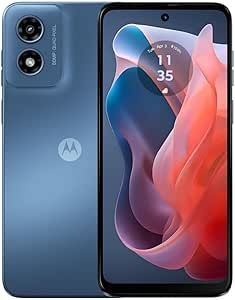 Motorola Moto G Play 4G 2024 (64GB, 4GB) 6.5" HD , 50MP Camera w/Quad Pixel Technology, Snapdragon 680, Android 13 (AT&T Unlocked for Verizon, T-Mobile, Global) XT2413-3 (w/ 128GB SD, Blue) (Renewed)