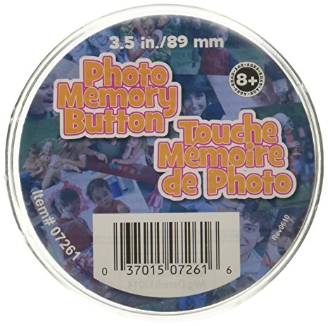 Memory Button 3-1/2"-Clear Plastic