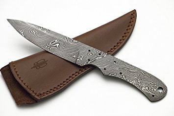 BucknBear Custom Handmade Damascus Blank Blade (Knife Making Supplies)