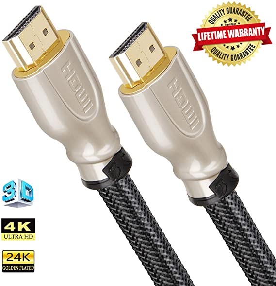 HDMI Cable 4K / HDMI Cord 10ft - Ultra HD 4K Ready HDMI 2.0 (4K@60Hz 4:4:4) - High Speed 18Gbps - 28AWG Braided Cord-Ethernet /3D / HDR/ARC/CEC/HDCP 2.2 / CL3 by Farstrider