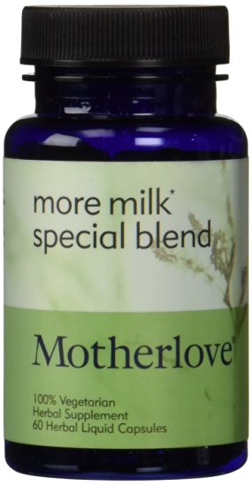 Motherlove More Milk Special Blend Herbal Breastfeeding Supplement with Goat's Rue Supports Lactation, 60 Liquid Capsules