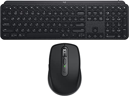 Logitech MX Anywhere 3 Compact Performance Mouse (Black) Bundle with MX Keys Advanced Wireless Illuminated Keyboard (2 Items)