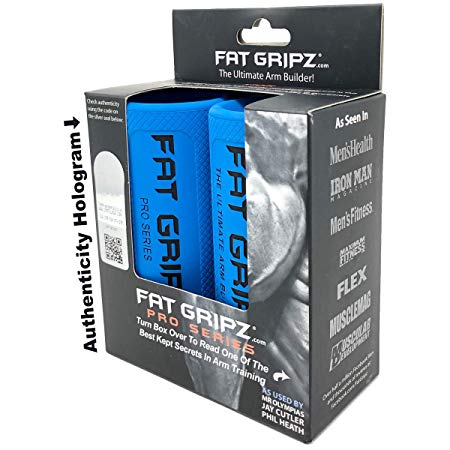 Fat Gripz - The Simple Proven Way to Get Big Biceps & Forearms Fast (2.25” Outer Diameter) (Used by Many NFL Players & Special Forces Soldiers)