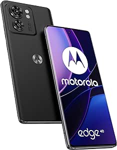 Motorola Edge 40 5G (Eclipse Black) Dual-SIM (Nano, eSIM) 256GB Storage   8GB RAM GSM Unlocked Android Smartphone - International Version