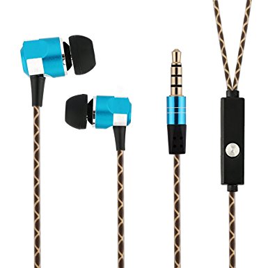 Badasheng In Ear Headphones, Earbuds, Earphones HS-923 With Mic ,Aluminum Casing Provide Stereo Audio Sound With Strong Bass For Smart Phones , Iphones/Tablets/Laptop PCs/ Mac /MP4/PSP