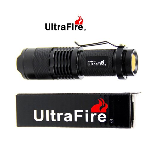 UltraFire Mini Cree 7w 300lm Led Flashlight One Mode Torch Adjustable Focus Zoom Light Lamp