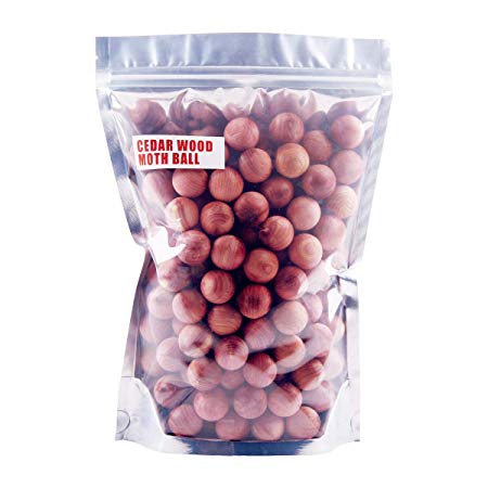 Cedar Balls for Closets Storages, 100% Natural Aromatic Red Cedar Wooden Balls 120 Pcs