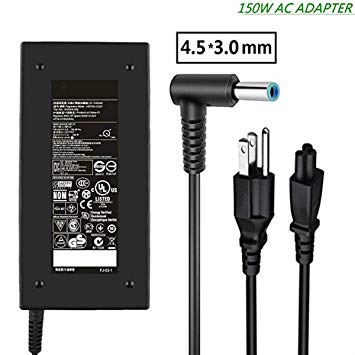New19.5V 7.7A 150W AC Adapter Charger,for HP ZBook 15 G3 G4,HP ZBook Studio G3 G4,HP ZBook 15u G3 G4,HP OMEN 15, OMEN x by HP Laptop ADP-150XB B Power Supply Connector 4.5mm x 3.0mm