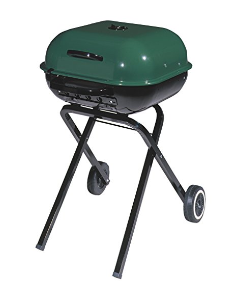 Aussie Walk-A-Bout Portable Charcoal Grill, Green