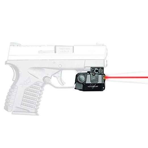 Viridian C5L-R Universal Red Laser Sight and Tac Light for Sub-Compact Handgun Pistols, ECR Instant On Technology