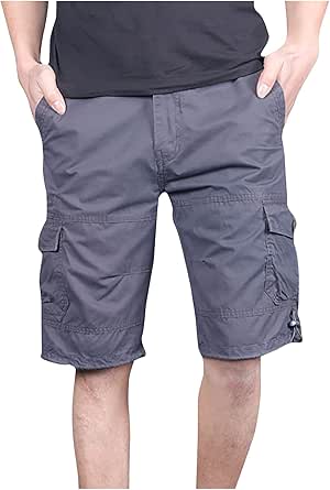 Mens Cargo Shorts 2024 Summer Casual Athletic Shorts Lightweight Loose Big and Tall Shorts with Pockets