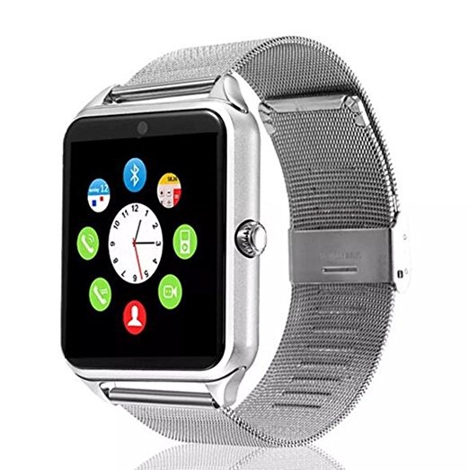 Smart Watch With Camara Touch Screen,OURSPOP Bluetooth SmartWatch, Smart Wrist Watch,Unlocked Watch Cell Phone With 2G GSM Camera Call reminder for Android iPhone Men Women Boys Girls