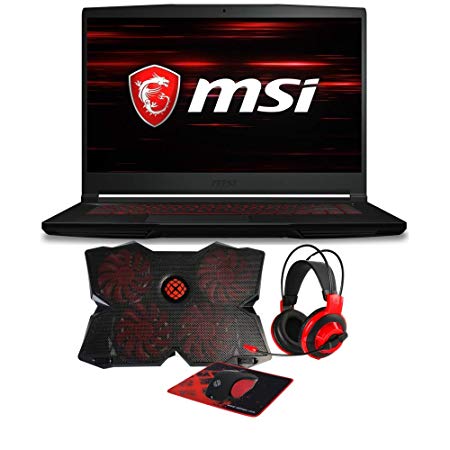 MSI GF63 8RD-066 Essential (i7-8750H, 32GB RAM, 500GB TB NVMe SSD, 1TB HDD, NVIDIA GTX 1050Ti 4GB, 15.6" Full HD, Windows 10) Gaming Laptop