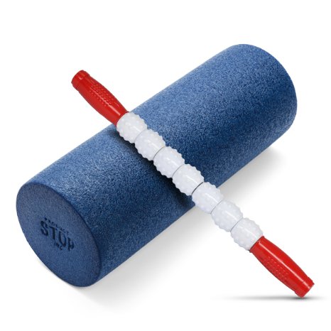 Exercise Foam Roller - Professional Grade High-Density Incorporates Unique 2 In 1 Trigger-Point Design - Massages Soothes Refreshes And Invigorates - Fits Conveniently Inside Your Sports Bag