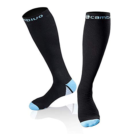 Cambivo 2 Pairs Compression Socks for Women & Men (20-30 mmHg)