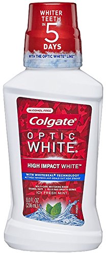 Colgate Optic White Whiteseal Mouthwash, Icy Fresh Mint, 8 Fluid Ounce (Pack of 6)