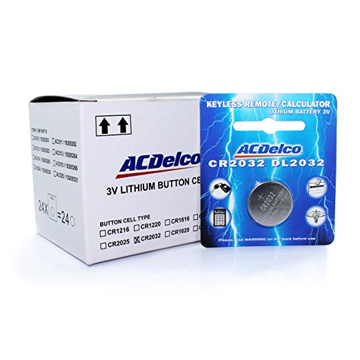 ACDelco CR2032 3 Volt Lithium Button Cell Batteries, 24-Count