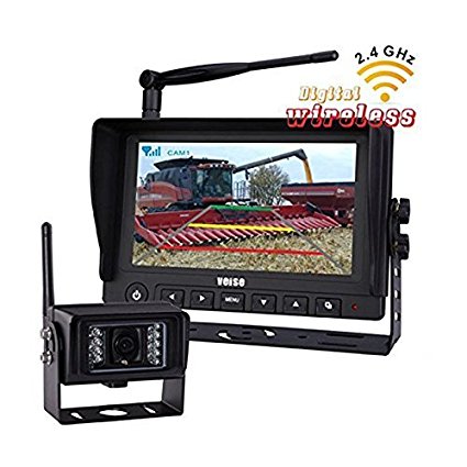 7-inches Digital Wireless HD Monitor IR Camera System 2.4G Rear View Back up System for RV Truck Trailer Bus Fifth-wheel or Postal Fire Truck
