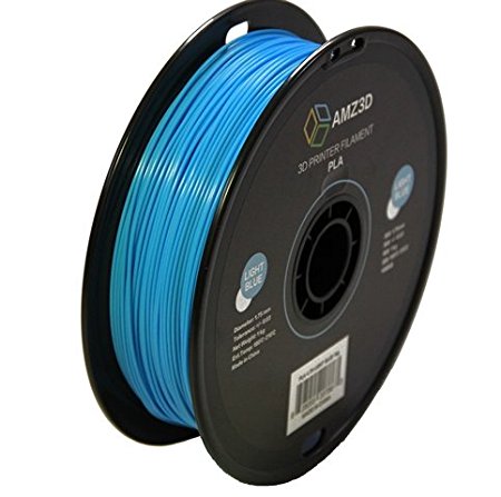 1.75mm Light Blue PLA 3D Printer Filament - 1kg Spool (2.2 lbs) - Dimensional Accuracy  /- 0.03mm