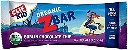 CLIF KID ZBAR - Organic Energy Bar - Goblin Chocolate Chip - (1.27 oz, 18 Count)