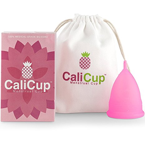 Feminine Hygiene Menstrual Cup by Calicup with Bonus Carrying Bag - Small Normal Menstrual Flow - Soft Comfort Fit - Economical Non Toxic Alternative Protection Cloth Sanitary Napkins