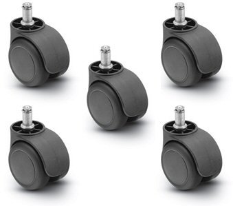 Shepherd Brand High Quality Urethane Replacement Chair Casters, Pack of 5