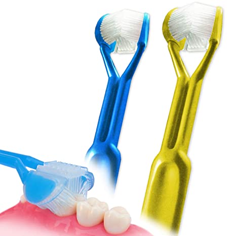 The Original 3-Sided DenTrust Toothbrush. Clinically Proven Superior! 2-Pack: Dentrust 3-Sided Toothbrush: Specialty: Tooth Cleaning Brush: Fun, Fast And Complete:
