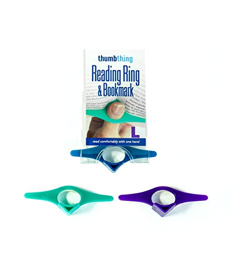 Thumb Thing (a reading ring) Pageholder & Bookmark LARGE (set of 3-assorted colors)