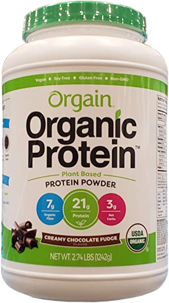 Orgain Organic Protein and Probiotics Supports Digestive Health Plant Based Protein Powder Net Wt 2.74 Lbs, 2.74 Pounds