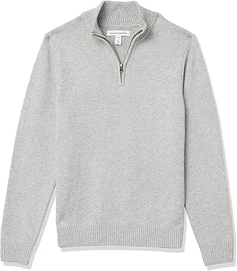 Amazon Essentials Men's Long-Sleeve Soft Touch Quarter-Zip Sweater