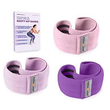 Sport2People Booty Bands with FREE 4-Week Workout Program - Durable Hip Circle Band - Heavy Resistance Squat Bands for Leg, Glute, Strength Training, CrossFit, Home Gym, Fitness