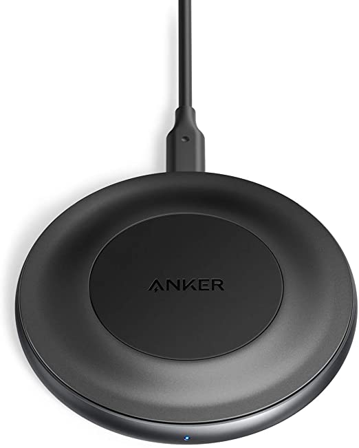 Anker 15W Max Wireless Charger with USB-C, PowerWave Alloy Pad, Qi Certified Fast Charging for iPhone SE, 11, 11 Pro, 11 Pro Max, X, Xs, Xr, Galaxy S20 S10 S9, Note 10, Note 9 & More (No AC Adapter)