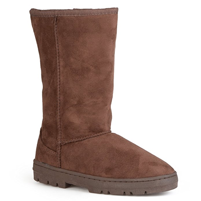 Journee Collection Boots Faux Suede Lug Sole Boot
