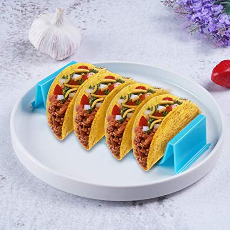 6PCS Taco Holder Stand Innovative Colorful Taco Rack 24 Tacos Holding Plate Serving Trays For Making Delicious Tacos Great For Dinner, Picnic, Party, Birthday, Festivals