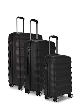 Antler Suitcase Juno, 4 Wheel Spinner, Set of 3, 79cm-110L, Black