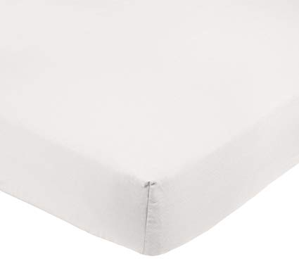 AmazonBasics Microfibre Fitted Sheet, Double, Cream