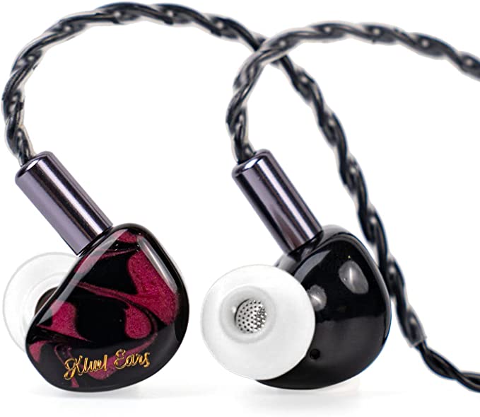 Linsoul Kiwi Ears Cadenza 10mm Beryllium Dynamic Driver IEM 3D Printed with Detachable Interchangeable Plug 0.78 2pin 3.5mm IEM Cable for Musician Audiophile (Red, Cadenza)