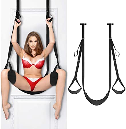 Door Sex Swing with Seat - Sexy Slave Bondage Love Slings for Adult Couples with Adjustable Straps, Holds up to 300lbs