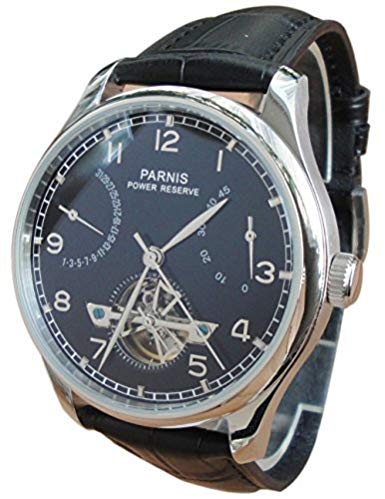 Parnis Men's Automatic Watch Flywheel Energy Display Seagull St2505 Movement