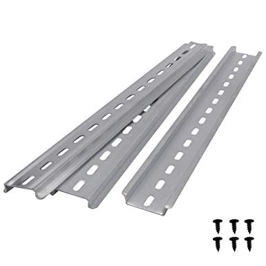 TWTADE 3 Pcs DIN Rail Slotted Aluminum RoHS 35mm Wide, 7.5mm High, Long 300mm/ 12"