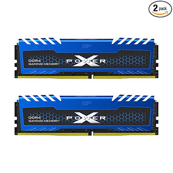 Silicon Power 16GB (8GBx2) XPOWER Turbine Gaming DDR4-RAM-2666MHz (PC4 21300) 288-pin CL16 1.2V Non ECC Unbuffered UDIMM-Desktop Memory Module - Low Voltage